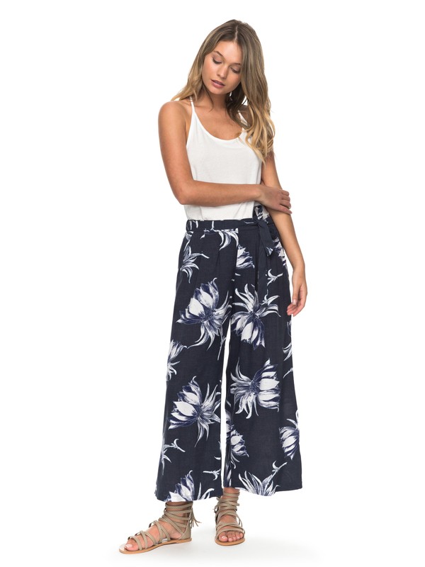 READY BEACHY VIBES PRINTED ERJNP03152 0 Ready Beachy Vibes Wide Leg Pants ERJNP03152 Roxy