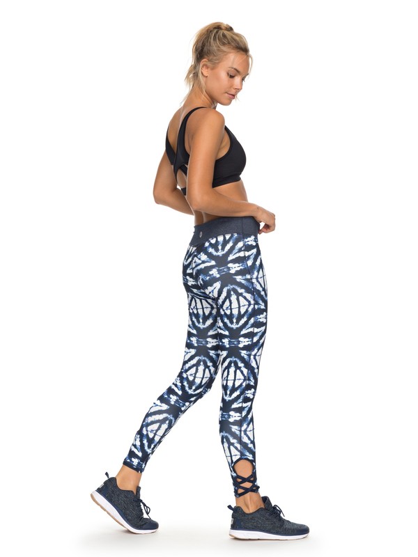 roxy, Natural Twist - Technical Leggings for Women, DRESS BLUES GEOMETRIC FEELING (btk6) 0 Natural Twist - Technical Leggings for Women Blue ERJNP03164 Roxy