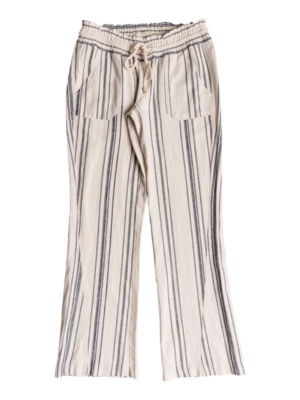 OCEANSIDE PANT YD ERJNP03185 0 Oceanside Flared Linen Pants ERJNP03185 Roxy