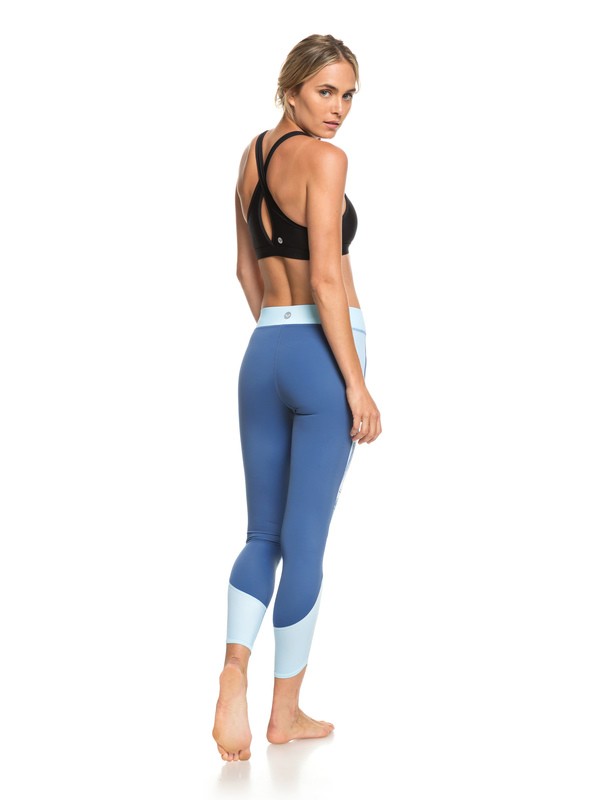 roxy, Sandy Vocation - Legging de sport 7/8 UPF 50 pour Femme, TRUE NAVY (bpz0) 0 Sandy Vocation - Legging de sport 7/8 UPF 50 pour Femme Bleu ERJNP03214 Roxy