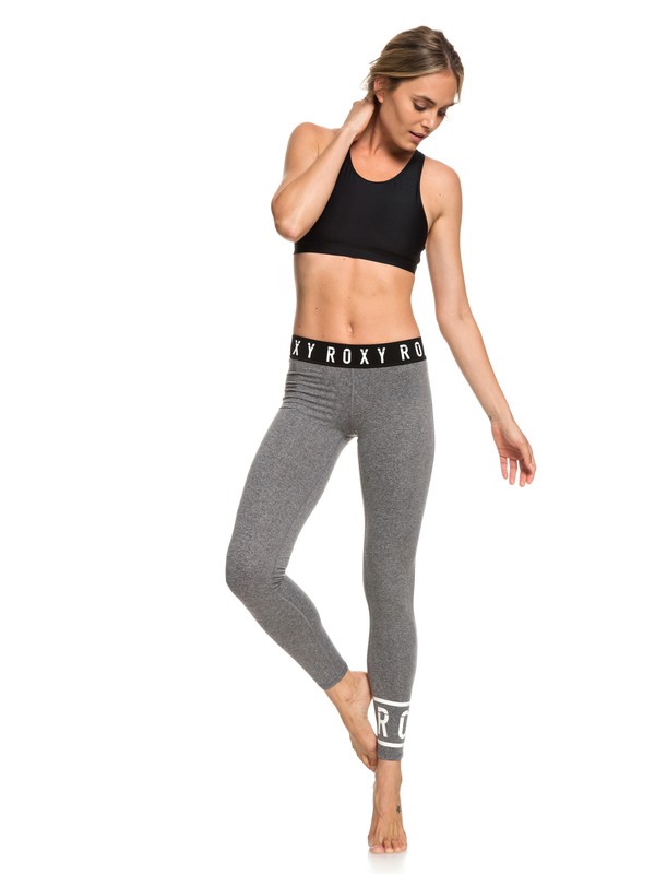 roxy, Tears In Rain - Legging de yoga pour Femme, CHARCOAL HEATHER (ktah) 0 Tears In Rain - Legging de yoga pour Femme Noir ERJNP03216 Roxy