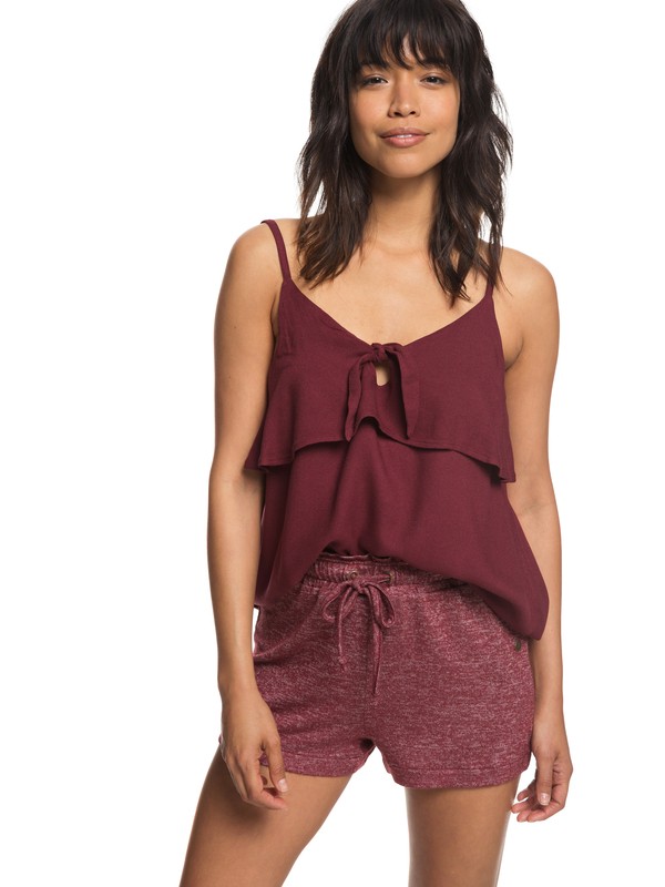 roxy, Little Smile Sweat Shorts, TAWNY PORT HEATHER (rsph) 0 Little Smile Sweat Shorts Red ERJNS03179 Roxy