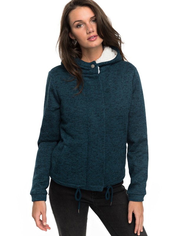 roxy, Salty Seas - Sweatshirt à capuche zippé, REFLECTING POND HEATHER (byfh) 0 Salty Seas - Sweatshirt à capuche zippé Bleu ERJPF03027 Roxy