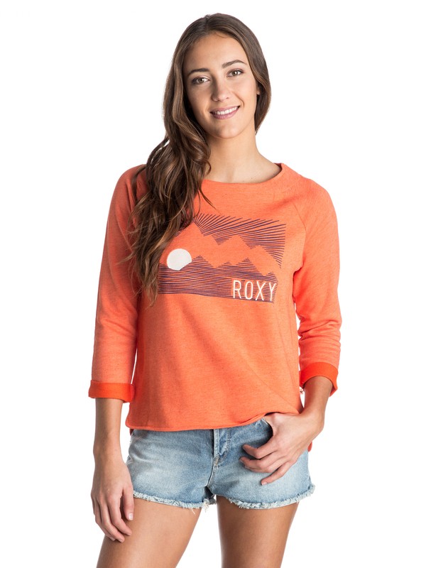 roxy, Ride For You C Sweatshirt, PERSIMMON (nle0) 0 Ride For You C Sweatshirt ERJSF03076 Roxy