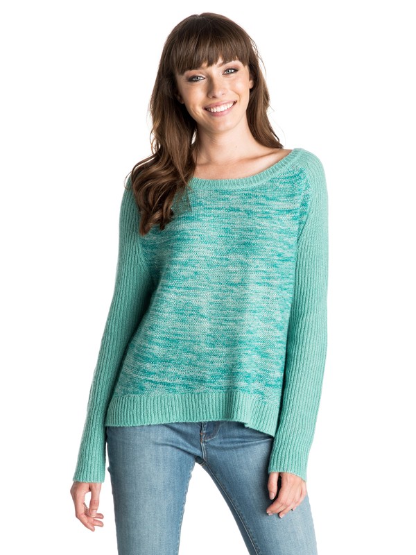 roxy, Shadow Play Sweater, AGATE GREEN (gjy0) 0 Shadow Play Sweater ERJSW03056 Roxy