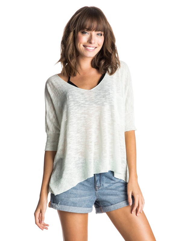 roxy, Silverwood Lookout Sweater, DUSTY AQUA (gbw0) 0 Silverwood Lookout Sweater ERJSW03112 Roxy
