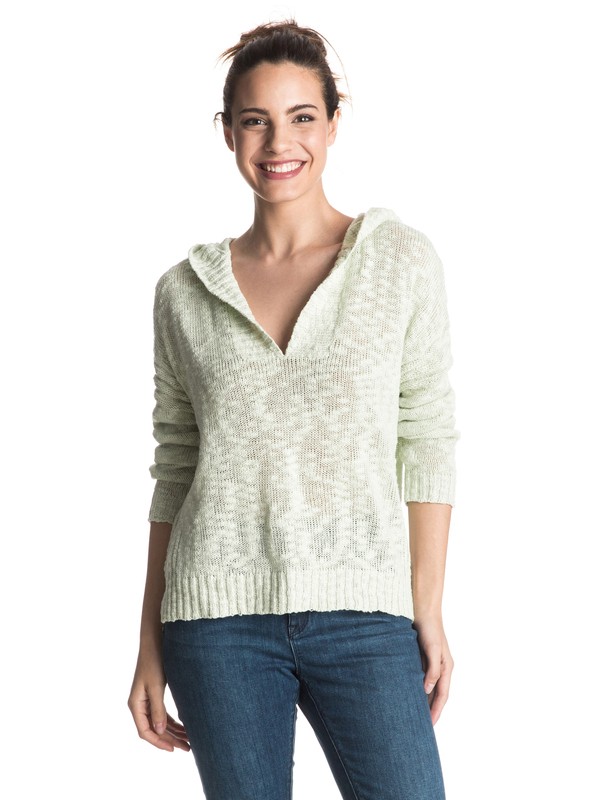 roxy, All Summer Long Hooded Pancho Sweater, PALE AQUA (gcp0) 0 All Summer Long Hooded Pancho Sweater ERJSW03122 Roxy