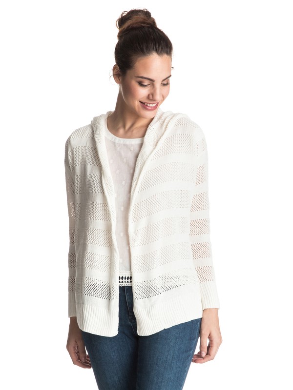 roxy, Misty Seas Hooded Sweater, PRISTINE (wza0) 0 Misty Seas Hooded Sweater ERJSW03124 Roxy