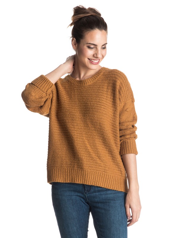 roxy, Свитер Rest Ashore, BONE BROWN (cmt0) 0 Свитер Rest Ashore Коричневый ERJSW03132 Roxy