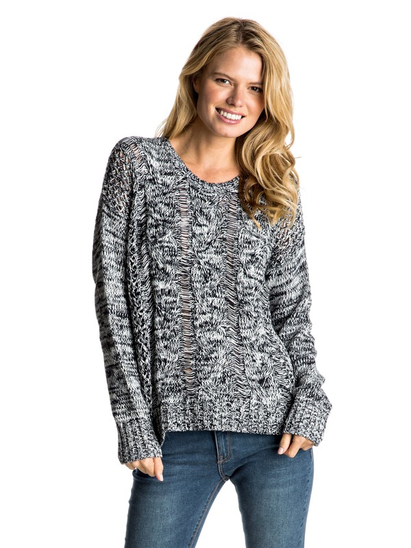 roxy, Ain't No Sunshine - Pull à torsades, ANTHRACITE (kvj0) 0 Ain't No Sunshine - Pull à torsades Noir ERJSW03169 Roxy