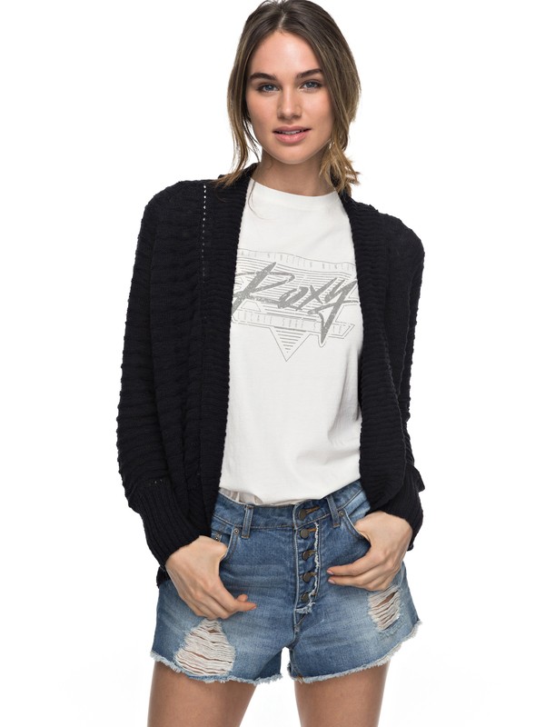 roxy, Let's Go Anywhere Cardigan, ANTHRACITE (kvj0) 0 Let's Go Anywhere Cardigan ERJSW03205 Roxy