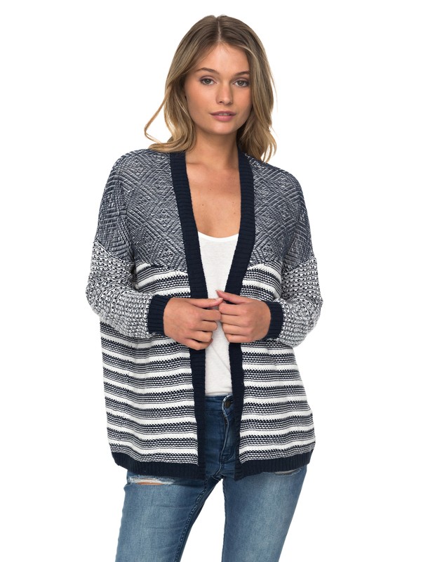 roxy, Relax By Choice Cardigan, DRESS BLUES (btk0) 0 Relax By Choice Cardigan ERJSW03226 Roxy
