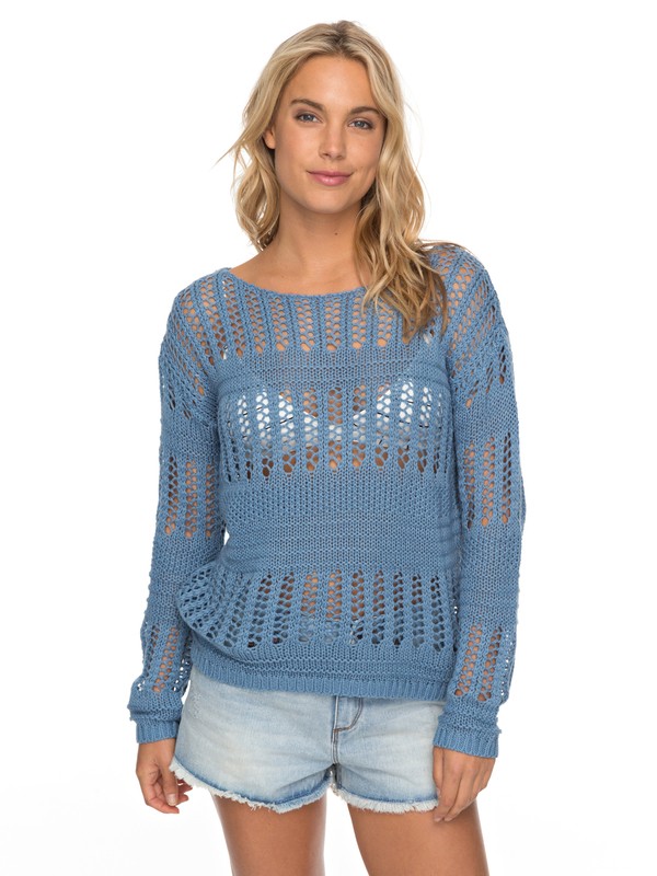 roxy, Blush Seaview - Jumper, BLUE SHADOW (bkq0) 0 Blush Seaview - Jumper Blue ERJSW03241 Roxy