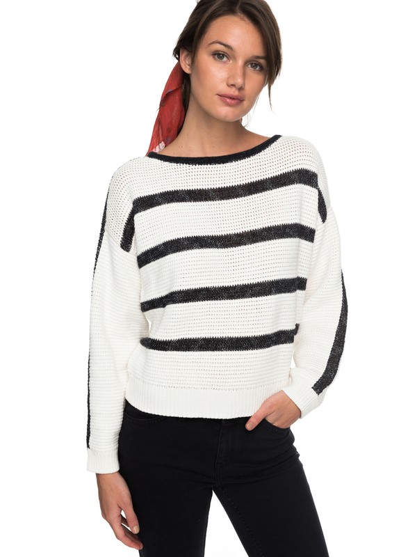 roxy, Balmy Nights - Jumper, MARSHMALLOW (wbt0) 0 Balmy Nights - Jumper White ERJSW03243 Roxy
