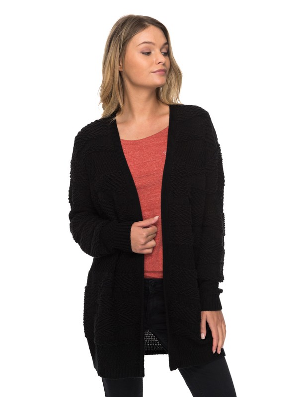 roxy, Magnolia Sky - Cardigan, ANTHRACITE (kvj0) 0 Magnolia Sky - Cardigan Black ERJSW03254 Roxy