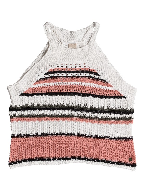 roxy, Nomad World Crochet Tank, THYME IN THE DESERT STRIPE (cqy3) 0 Nomad World Crochet Tank Brown ERJSW03261 Roxy