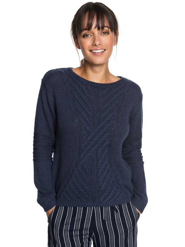 roxy, Glimpse Of Romance - Jumper for Women, DRESS BLUES (btk0) 0 Glimpse Of Romance - Jumper for Women Blue ERJSW03276 Roxy