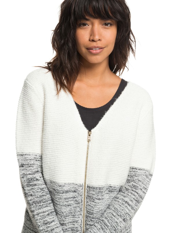 roxy, The Way Of Craft - Cardigan mit Reißverschluss für Frauen, MARSHMALLOW (wbt0) 0 The Way Of Craft - Cardigan mit Reißverschluss für Frauen Weiss ERJSW03288 Roxy