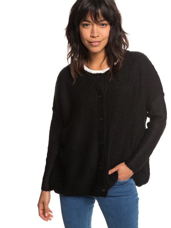 roxy, Stillest Hours - Gilet pour Femme, TRUE BLACK (kvj0) 0 Stillest Hours - Gilet pour Femme Noir ERJSW03290 Roxy
