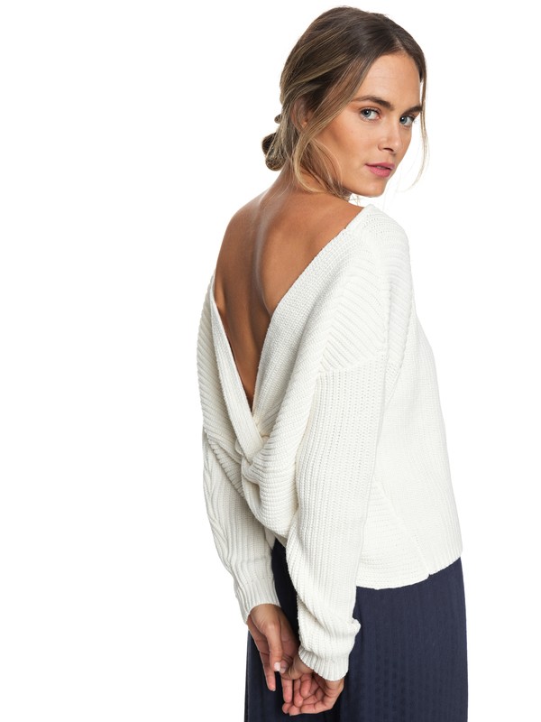 roxy, Bamboo Bridge - Pull pour Femme, MARSHMALLOW (wbt0) 0 Bamboo Bridge - Pull pour Femme Blanc ERJSW03303 Roxy