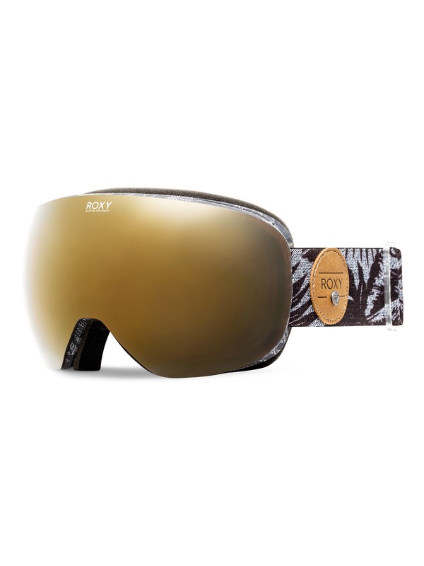 roxy, Popscreen - Snowboard/Ski Goggles, TRUE BLACK_FLORAL HERRINGBONE (kvj6) 0 Popscreen - Snowboard/Ski Goggles Black ERJTG03035 Roxy