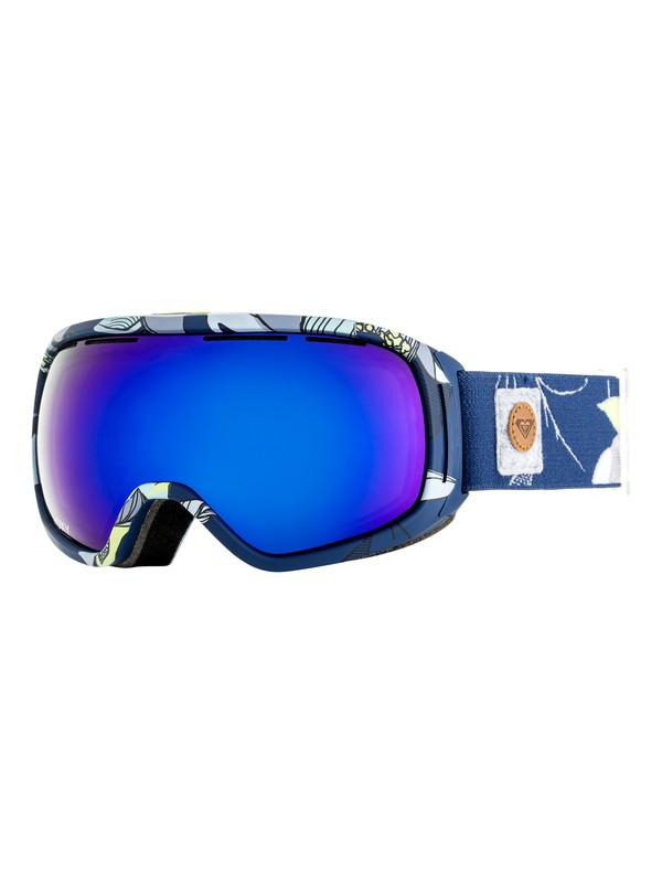roxy, Rockferry - Masque de ski/snowboard pour Femme, CROWN BLUE_BOLD PETAL (bqy8) 0 Rockferry - Masque de ski/snowboard pour Femme Bleu ERJTG03055 Roxy