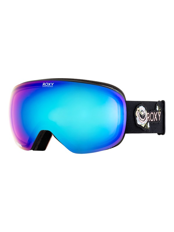 roxy, Popscreen Torah Bright - Masque de ski/snowboard pour Femme, TRUE BLACK_TORAHS ROSES (kvj1) 0 Popscreen Torah Bright - Masque de ski/snowboard pour Femme Noir ERJTG03059 Roxy