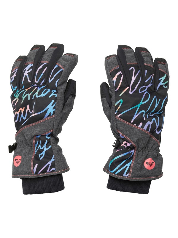 roxy, Merry Go Round Glove, ROXY WAVE LOGO_ANTHRACITE (kvj2) 0 Merry Go Round Glove ERJTH00016 Roxy