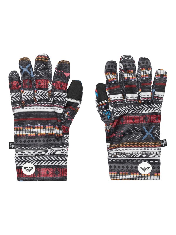 roxy, LINER GLOVE, TOLUCA STRIPE_ANTHRACITE (kvj4) 0 LINER GLOVE ERJTH00024 Roxy