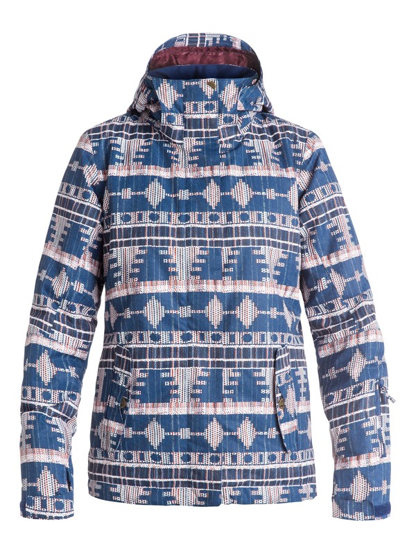 roxy, ROXY Jetty Snow Jacket, AKIYA PRINT_BLUE PRINT (bsq8) 0 ROXY Jetty Snow Jacket ERJTJ03055 Roxy
