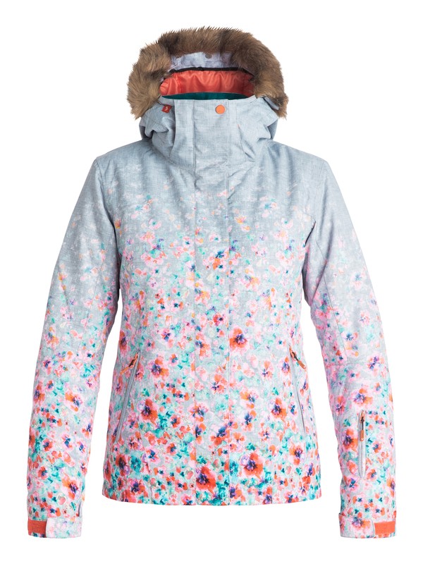 roxy, Jet Ski Gradient Snow Jacket, GRADIENT FLOWERS_HEATHER GREY (sla6) 0 Jet Ski Gradient Snow Jacket ERJTJ03076 Roxy