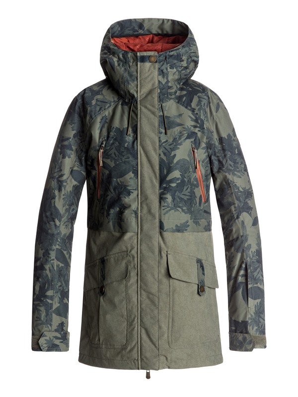 roxy, Tribe - Chaqueta Para Nieve para Mujer, DUSTY IVY_SYLVAN FOREST (gqm6) 0 Tribe - Chaqueta Para Nieve para Mujer ERJTJ03120 Roxy