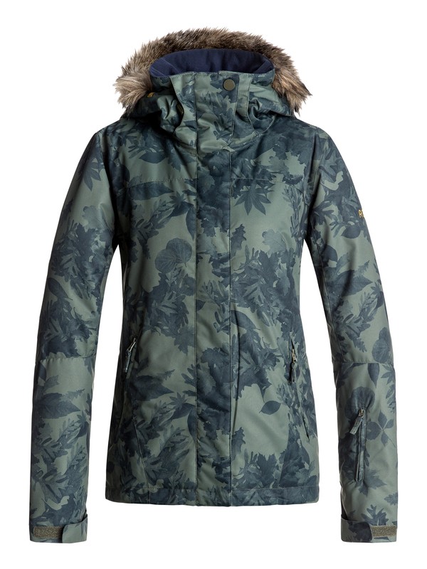 roxy, Jet Ski - Snow Jacket for Women, DUSTY IVY_SYLVAN FOREST (gqm6) 0 Jet Ski - Snow Jacket for Women Green ERJTJ03124 Roxy