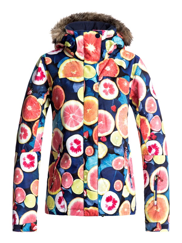 roxy, Jet Ski - Snow Jacket for Women, LEMON TONIC_FRUITSOFTHEMOON (yfk6) 0 Jet Ski - Snow Jacket for Women Yellow ERJTJ03124 Roxy