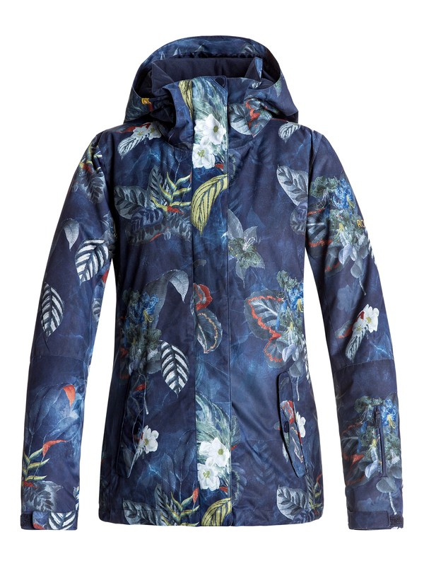 roxy, ROXY Jetty - Snow Jacket for Women, PEACOAT_ORISSA FLORAL (btn9) 0 ROXY Jetty - Snow Jacket for Women Blue ERJTJ03125 Roxy
