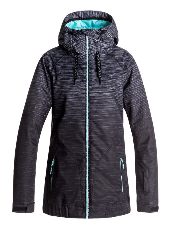 roxy, Valley - Veste de snow pour Femme, TRUE BLACK_SPACE DYE GRADIENT (kvj7) 0 Valley - Veste de snow pour Femme Noir ERJTJ03127 Roxy