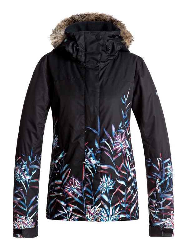 roxy, Jet Ski SE - Snow Jacket for Women, TRUE BLACK_GARDEN PARTY (kvj5) 0 Jet Ski SE - Snow Jacket for Women Black ERJTJ03137 Roxy