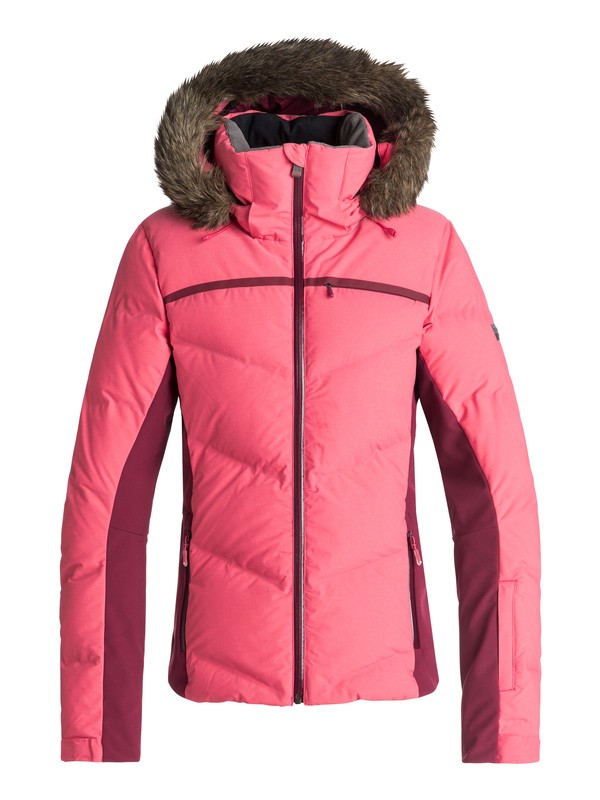 roxy, Snowstorm - Veste de snow matelassée pour Femme, TEABERRY (mmn0) 0 Snowstorm - Veste de snow matelassée pour Femme Rose ERJTJ03156 Roxy