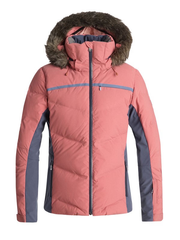 roxy, Snowstorm - Veste de snow matelassée pour Femme, DUSTY CEDAR (mmr0) 0 Snowstorm - Veste de snow matelassée pour Femme Rose ERJTJ03156 Roxy