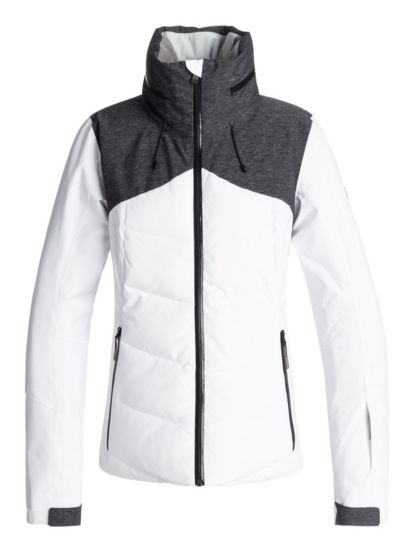 roxy, Flicker - Veste de snow matelassée pour Femme, BRIGHT WHITE (wbb0) 0 Flicker - Veste de snow matelassée pour Femme Blanc ERJTJ03157 Roxy