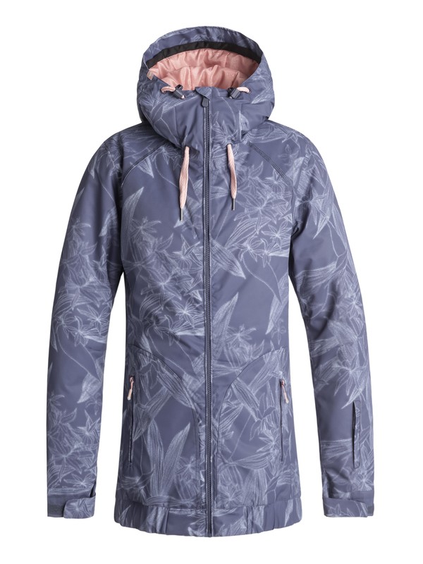 roxy, Valley - Veste de snow pour Femme, CROWN BLUE_WASHED FLORAL (bqy6) 0 Valley - Veste de snow pour Femme Bleu ERJTJ03161 Roxy