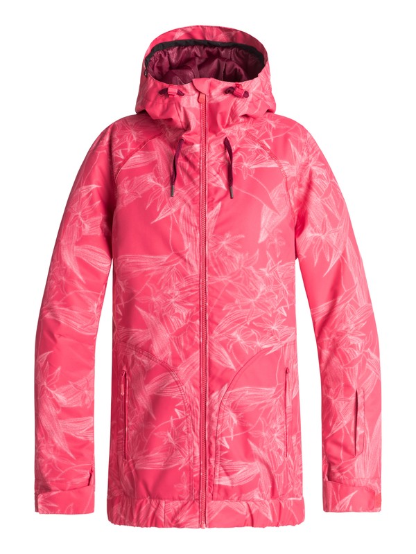 roxy, Valley - Veste de snow pour Femme, TEA BERRY_WASHED FLORAL (mmn1) 0 Valley - Veste de snow pour Femme Rose ERJTJ03161 Roxy