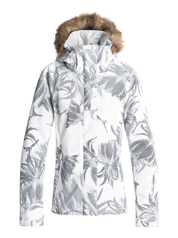 roxy, Jet Ski - Veste de snow pour Femme, BRIGHT WHITE_SWELL FLOWERS (wbb2) 0 Jet Ski - Veste de snow pour Femme Blanc ERJTJ03162 Roxy