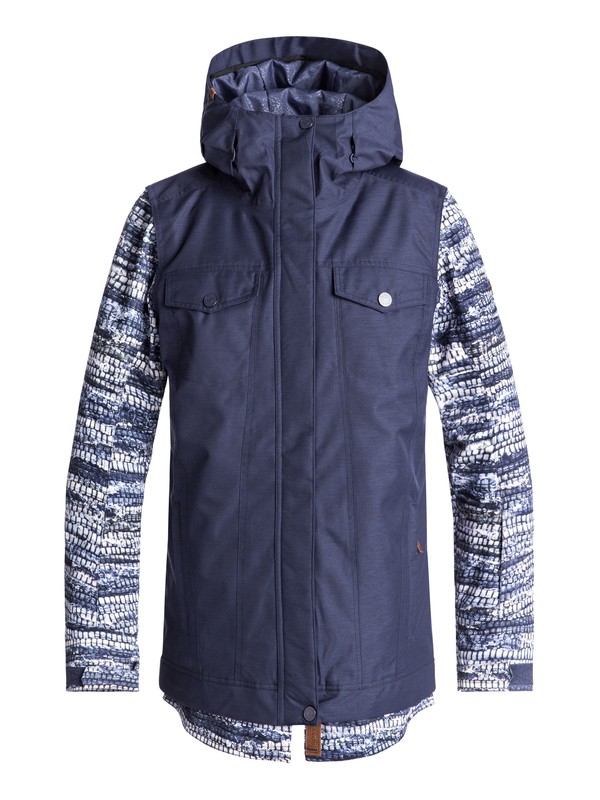 roxy, Ceder Snow Jacket, CROWN BLUE_DENIM STRIPES (bqy3) 0 Ceder Snow Jacket Blue ERJTJ03169 Roxy
