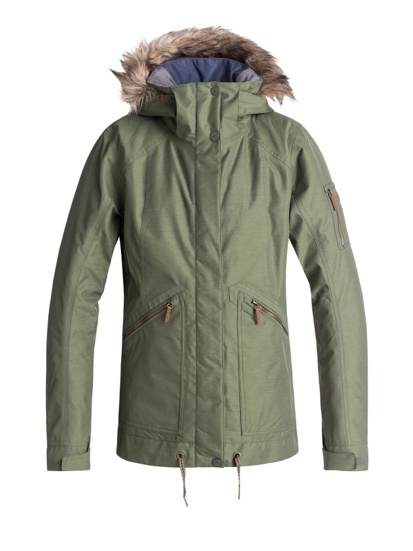 roxy, Meade - Veste de snow pour Femme, FOUR LEAF CLOVER (gph0) 0 Meade - Veste de snow pour Femme Vert ERJTJ03172 Roxy