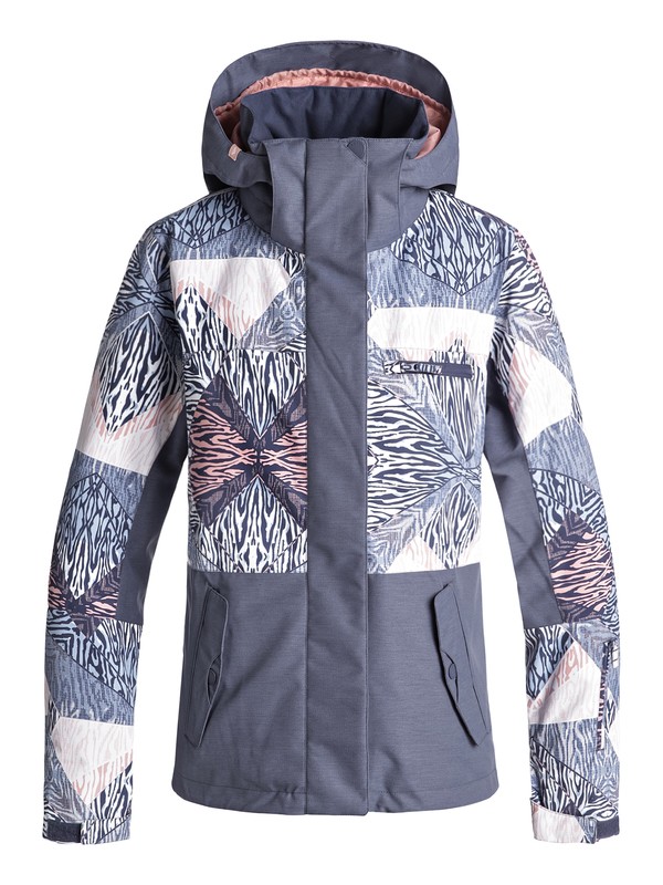 roxy, ROXY Jetty Block - Veste de snow pour Femme, POWDER BLUE_ANIMAL GEO (bgb2) 0 ROXY Jetty Block - Veste de snow pour Femme Bleu ERJTJ03176 Roxy