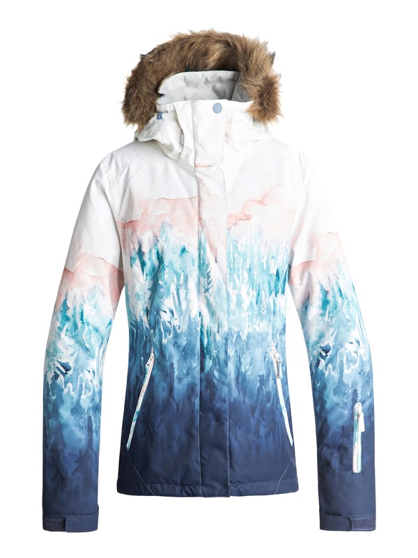 roxy, Jet Ski SE - Veste de snow pour Femme, BRIGHT WHITE_SNOWYVALE (wbb7) 0 Jet Ski SE - Veste de snow pour Femme Blanc ERJTJ03184 Roxy
