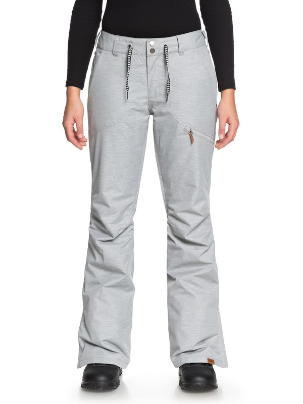 roxy, Nadia Snow Pants, WARM HEATHER GREY (sjeh) 0 Nadia Snow Pants Grey ERJTP03062 Roxy