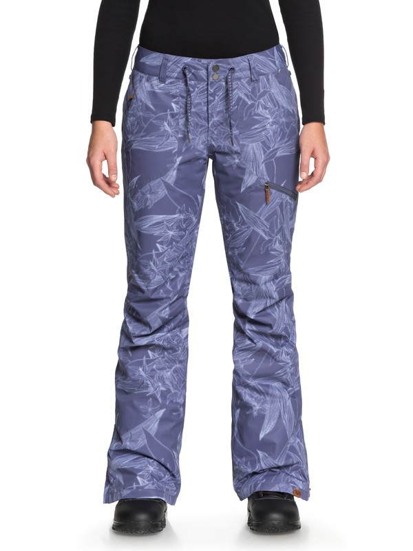 roxy, Nadia - Snowboardbroek voor Dames, CROWN BLUE_WASHED FLORAL (bqy6) 0 Nadia - Snowboardbroek voor Dames Blue ERJTP03070 Roxy