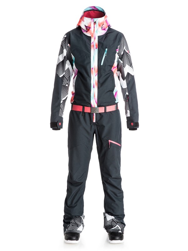 roxy, Pop Snow Impression One Piece Snow Suit, TRUE BLACK (kvj0) 0 Pop Snow Impression One Piece Snow Suit ERJTS03002 Roxy